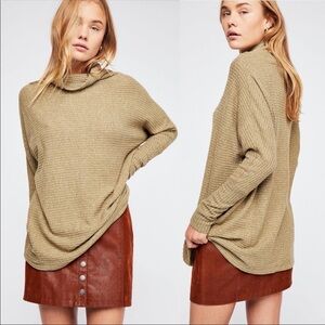 Free People Green Oversized Hoodie